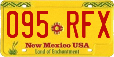 NM license plate 095RFX
