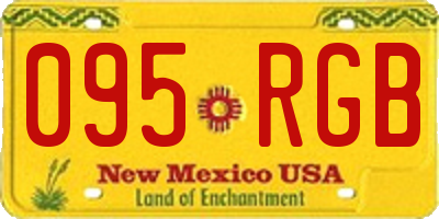 NM license plate 095RGB
