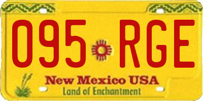 NM license plate 095RGE
