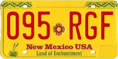 NM license plate 095RGF