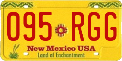 NM license plate 095RGG
