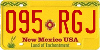 NM license plate 095RGJ