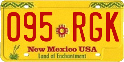 NM license plate 095RGK