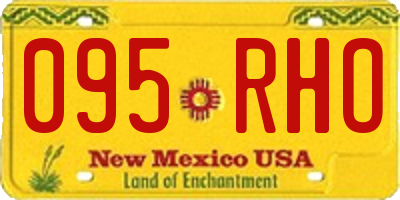 NM license plate 095RHO
