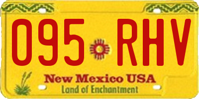 NM license plate 095RHV