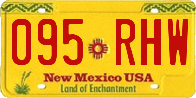 NM license plate 095RHW