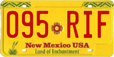 NM license plate 095RIF