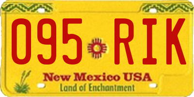 NM license plate 095RIK