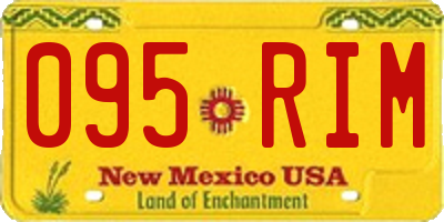 NM license plate 095RIM