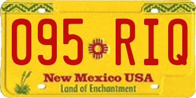 NM license plate 095RIQ