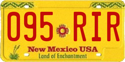 NM license plate 095RIR