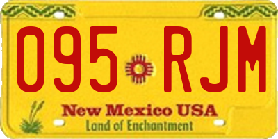 NM license plate 095RJM