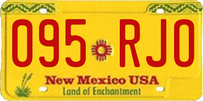 NM license plate 095RJO