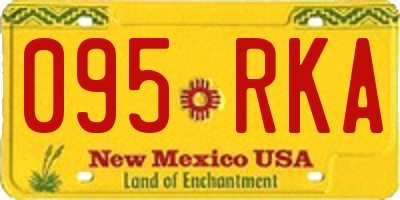 NM license plate 095RKA