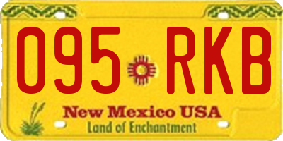 NM license plate 095RKB