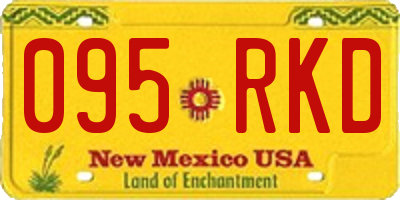 NM license plate 095RKD