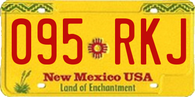 NM license plate 095RKJ