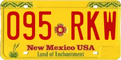NM license plate 095RKW
