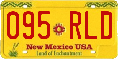 NM license plate 095RLD