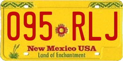 NM license plate 095RLJ