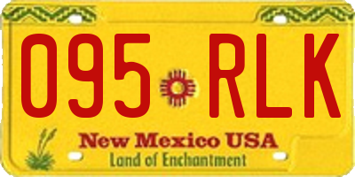 NM license plate 095RLK