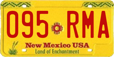 NM license plate 095RMA
