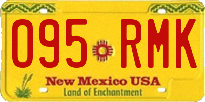 NM license plate 095RMK