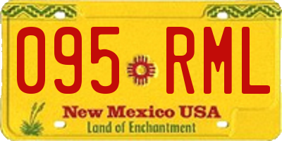 NM license plate 095RML