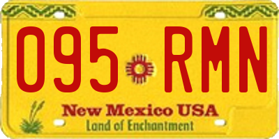 NM license plate 095RMN