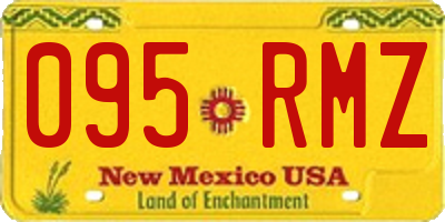 NM license plate 095RMZ