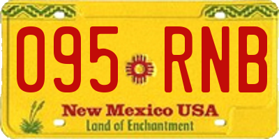 NM license plate 095RNB