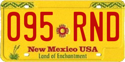 NM license plate 095RND