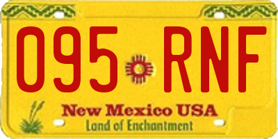 NM license plate 095RNF