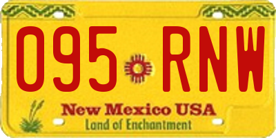 NM license plate 095RNW