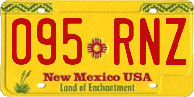 NM license plate 095RNZ