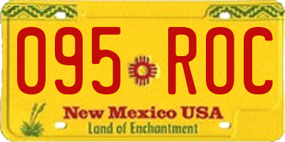 NM license plate 095ROC