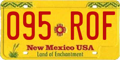 NM license plate 095ROF