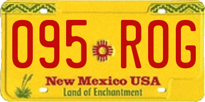 NM license plate 095ROG