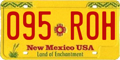 NM license plate 095ROH