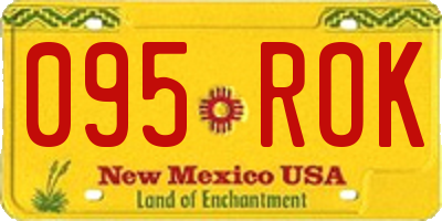 NM license plate 095ROK