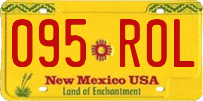 NM license plate 095ROL