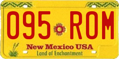 NM license plate 095ROM
