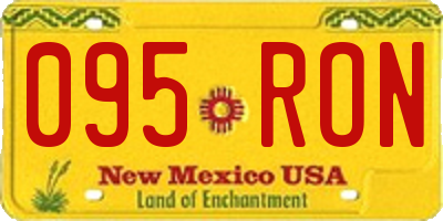 NM license plate 095RON