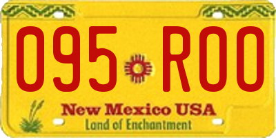 NM license plate 095ROO