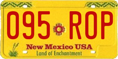NM license plate 095ROP