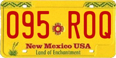 NM license plate 095ROQ