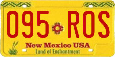 NM license plate 095ROS