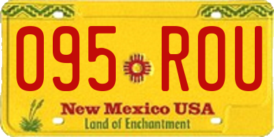 NM license plate 095ROU