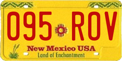 NM license plate 095ROV
