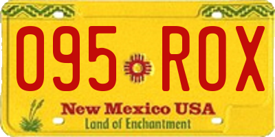 NM license plate 095ROX